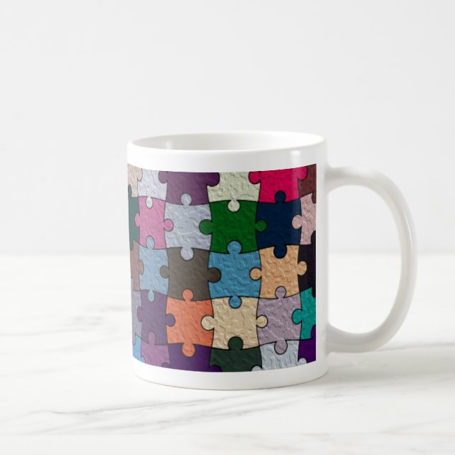 Taza De Café Jigsaw Puzzle Mug (Derecha)