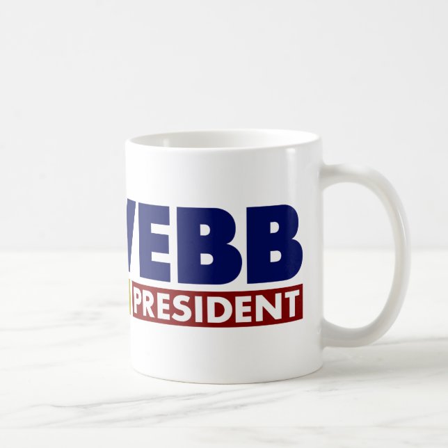 Taza De Café Jim Webb para Presidente V1 (Derecha)