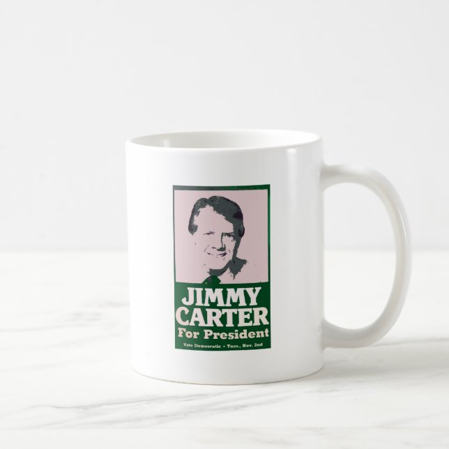 Taza De Café Jimmy Carter apenó mirada cortada (Derecha)