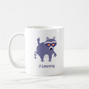Taza De Café Jimothy El Mapache Legendario