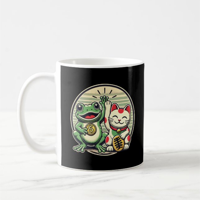 Taza De Café Jin Chan y Maneki Neko - Suerte y prosperidad (Izquierda)