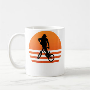 Taza De Café Jinete Bmx Silueta Atardecer Libre Usa
