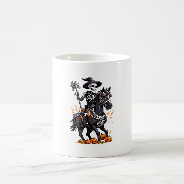 Taza De Café Jinete de caballo esqueleto (Centro)
