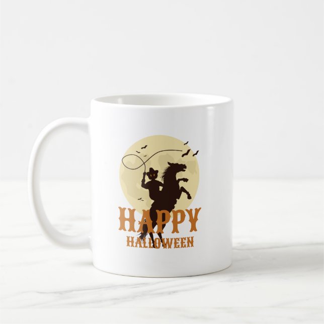 Taza De Café jinete de halloween feliz (Izquierda)