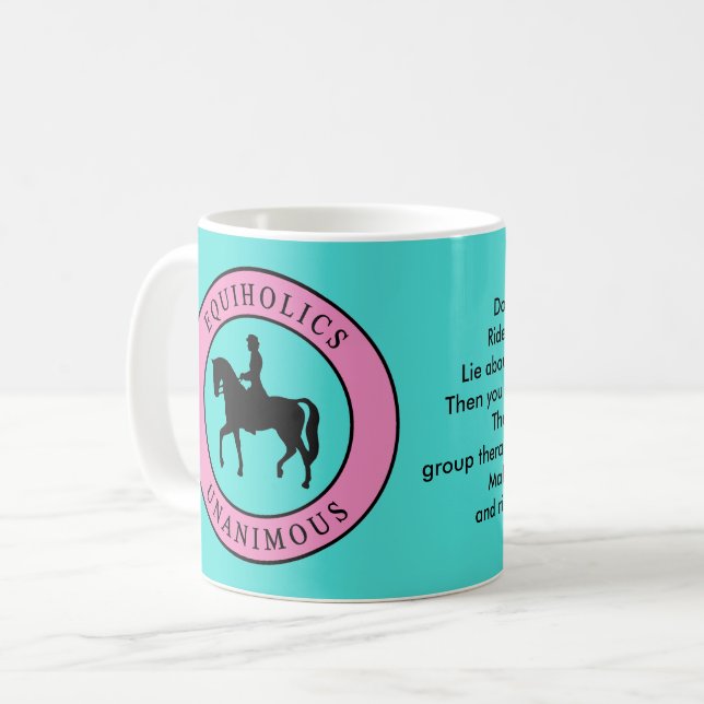 Taza De Café Jinete inglés unánime 1 de Equiholics (Anverso izquierdo)