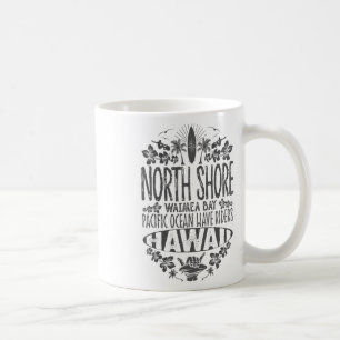 Taza De Café Jinetes de olas de North Shore Waimea y el Océano