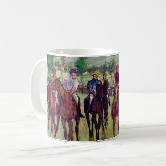 Taza De Café Jinetes y caballos de carrera, Edgar Degas (Anverso izquierdo)