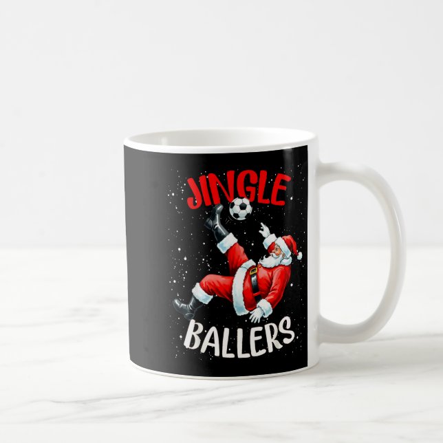 Taza De Café Jingle Ballers Funny Santa Football Christmas Socc (Derecha)