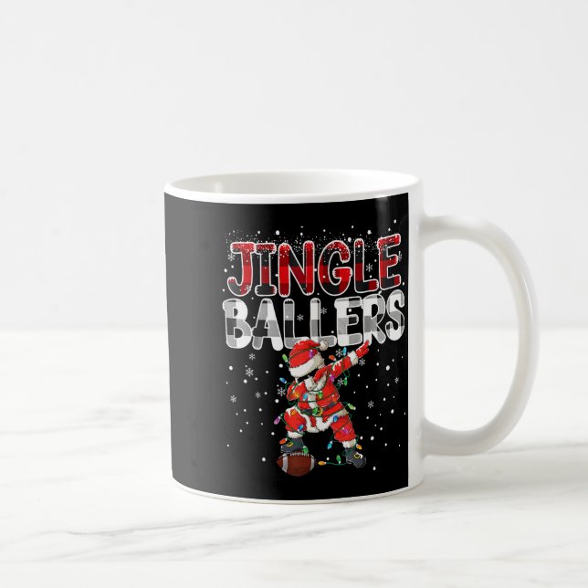 Taza De Café Jingle Ballers Santa Football Christmas Soccer Pla (Derecha)