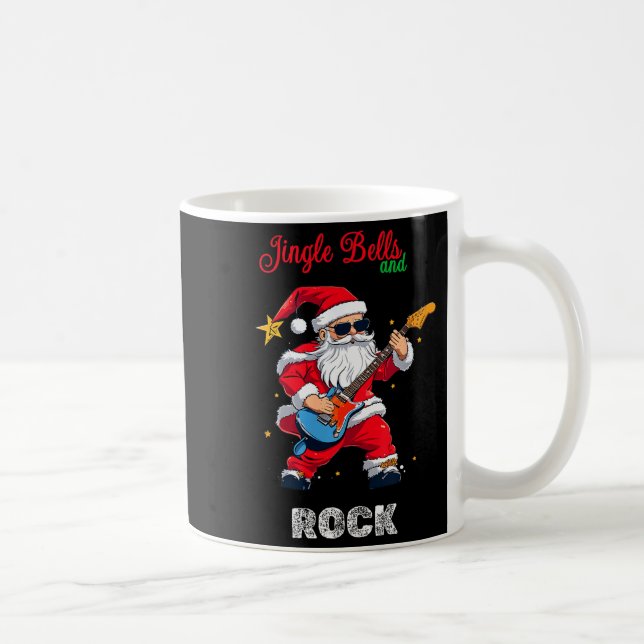 Taza De Café Jingle Bell And Rock Christmas Santa Rolling Playi (Derecha)