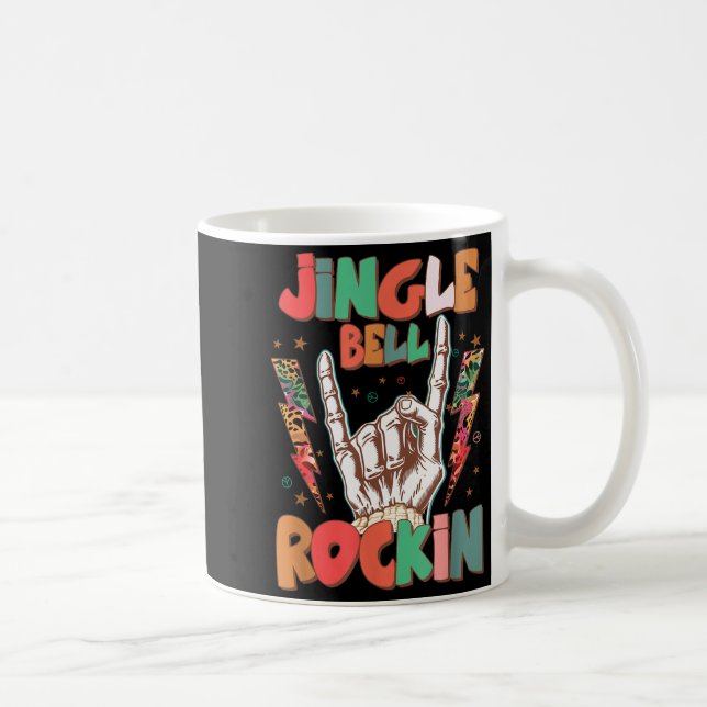 Taza De Café Jingle Bell Rockin Groovy Retro Christmas Xmas Ske (Derecha)