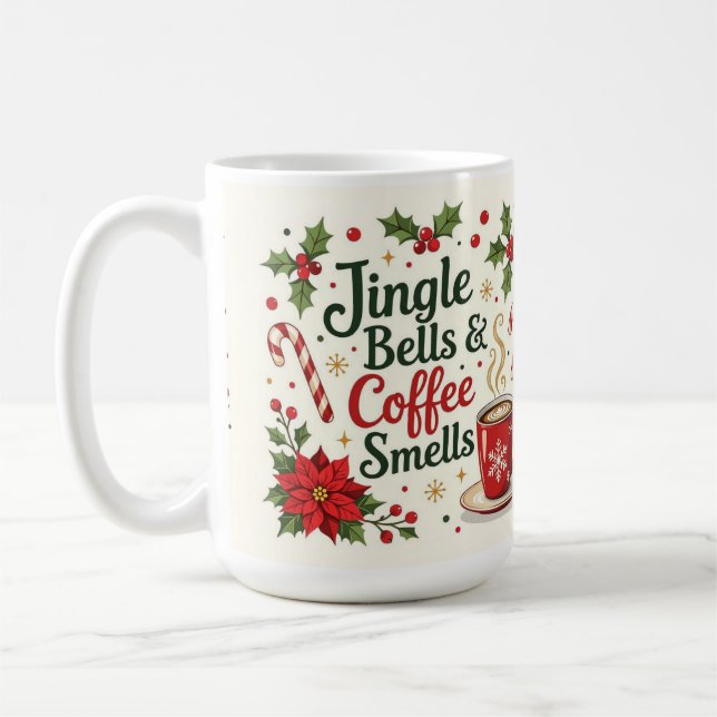 Taza De Café Jingle bells and coffee smells  (Izquierda)