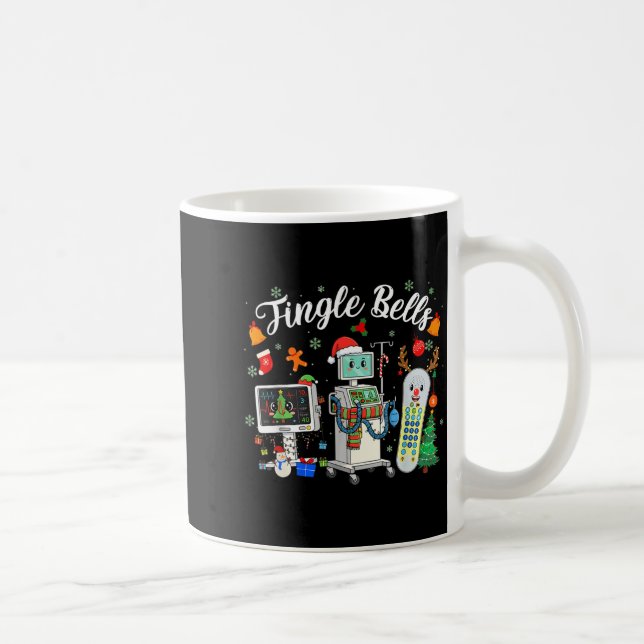 Taza De Café Jingle Bells Er Nurse Funny Christmas Tech Nursing (Derecha)