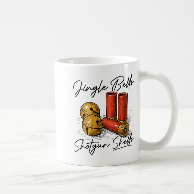 Taza De Café Jingle Bells Shotgun Shells (on Back)  (Derecha)