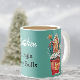 Taza De Café Jingle My Bells Magical House Ilustracion 11oz