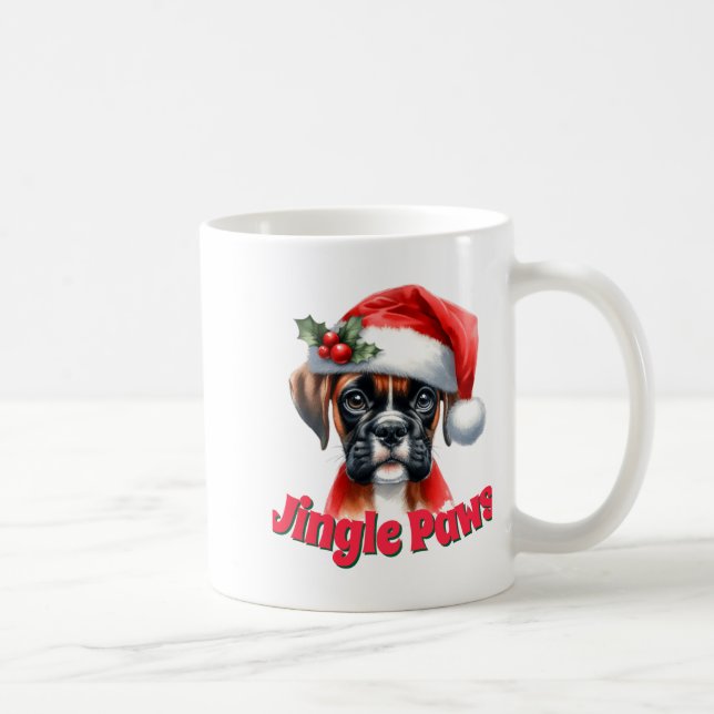 Taza De Café Jingle Paws And Boxer Dog Joy  (Derecha)