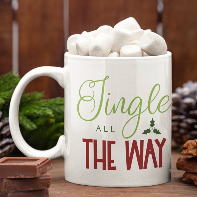 Taza De Café Jingle Todo el camino feriado festivo (Jingle All The Way Festive Holiday Coffee Mug)