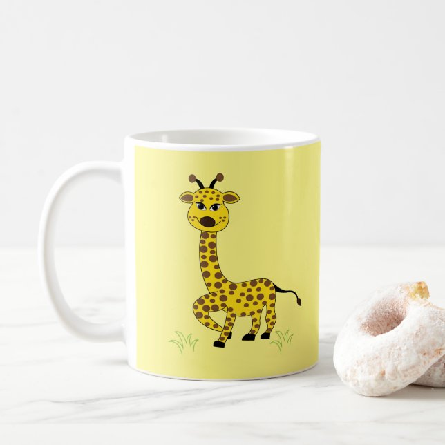 Taza De Café Jirafa Animal Lindo (Con donut)