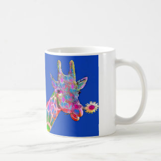 Taza De Café Jirafa del girasol del arte pop