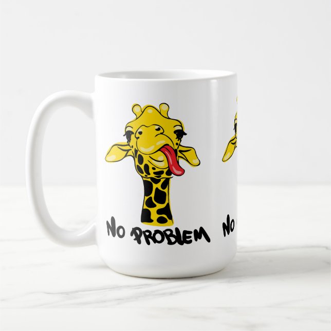 Taza De Café Jirafa Despreocupada: Actitud SIN PROBLEMA (Izquierda)