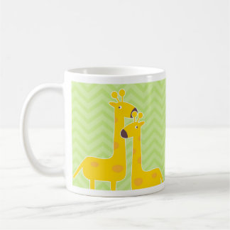 Taza De Café Jirafa en modelo del galón del zigzag