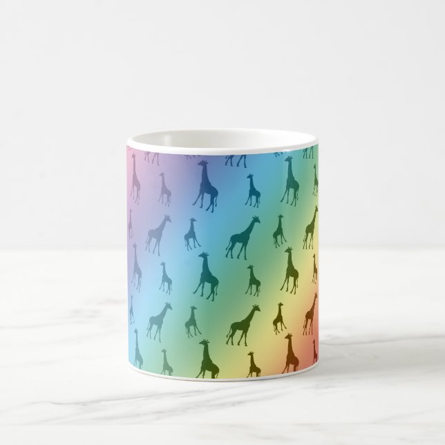 Taza De Café Jirafas del arco iris (Centro)