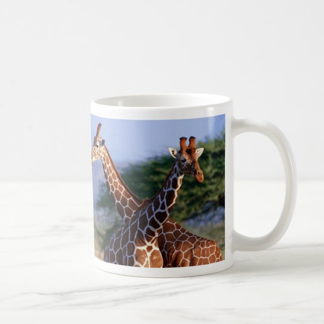 Taza De Café Jirafas entrecruzado, madre + Niño (Derecha)