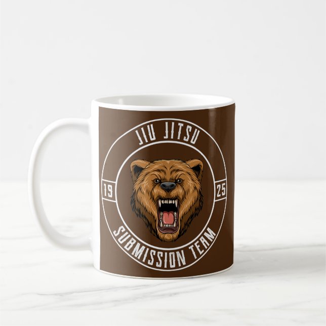 Taza De Café Jiu Jitsu Bear Brazil Jiu Jitsu BJJ y (Izquierda)