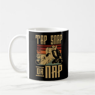Taza De Café Jiu Jitsu Bjj Tap Snap O Nap Retro Vintage