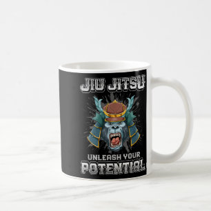 Taza De Café Jiu Jitsu Brasileño MMA y Grappling BJJ Samurái