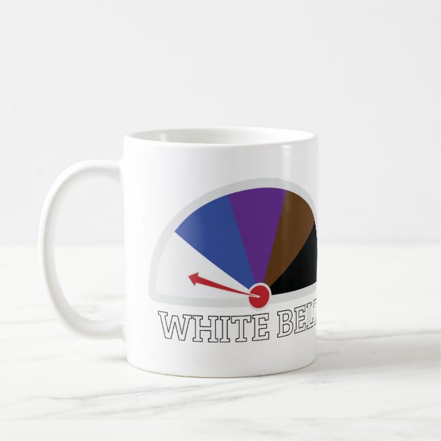 Taza De Café Jiu Jitsu del cinturón blanco (Izquierda)