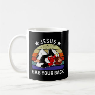 Taza De Café Jiu Jitsu Jesús en Brasil tiene la espalda