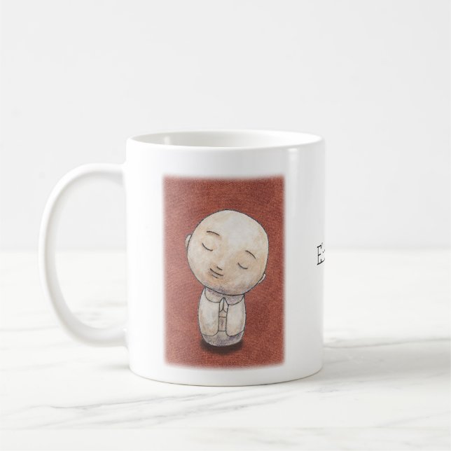 Taza De Café Jizo Art Amabilidad Compasión Meditación Personali (Izquierda)