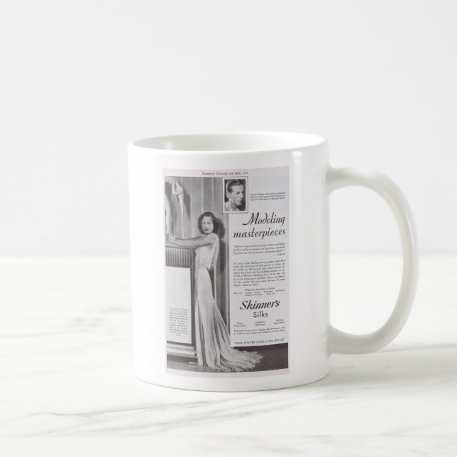 Taza De Café Joan Crawford en Adrien para el anuncio de seda (Derecha)