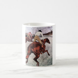 Taza De Café Jockey y caballo de carreras, Lautrec
