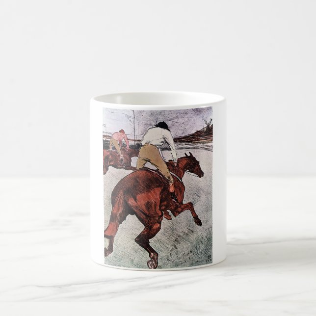 Taza De Café Jockey y caballo de carreras, Lautrec (Centro)