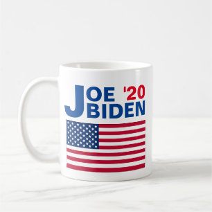 Taza De Café Joe Biden '20 con bandera estadounidense