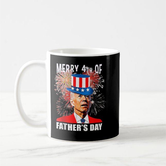 Taza De Café Joe Biden Feliz 4° Día del Padre Gracioso 4° de J (Izquierda)