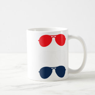 Taza De Café Joe Biden Gafas de sol Rojo Azul Blanco Fun políti