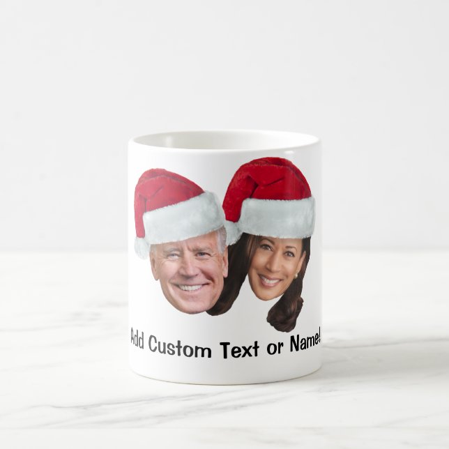Taza De Café Joe Biden Kamala Harris 2020 con Santa Hats (Centro)