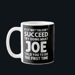 Taza De Café JOE Gift Name Personalized Birthday Funny Christma<br><div class="desc">JOE Nombre de regalo Chiste de Navidades divertidos de cumpleaños personalizado</div>