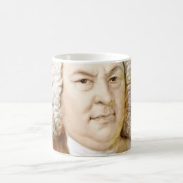 Taza De Café Johann Sebastian Bach Portrait en beige