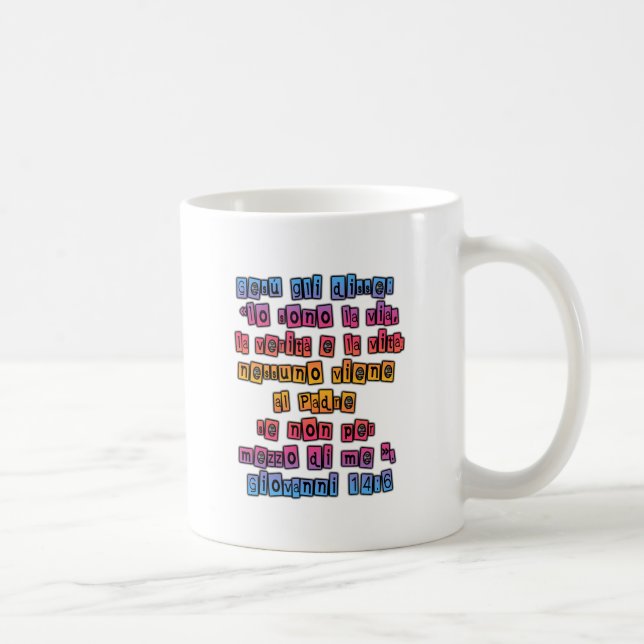 Taza De Café John 14:6 italiano (Derecha)