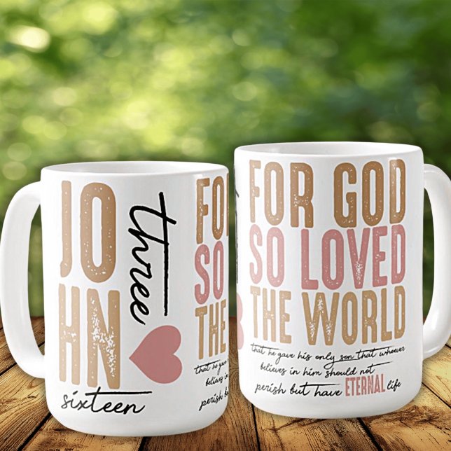 Taza De Café John 3:16 Biblia Verse Ceramic Mug (Subido por el creador)