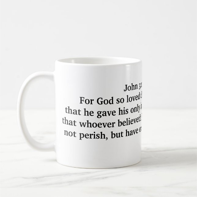 Taza De Café John 3:16 Mug (Izquierda)