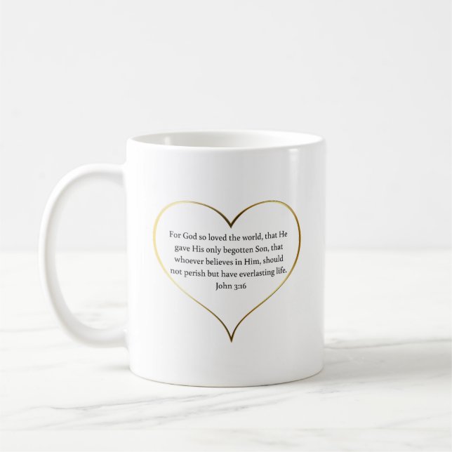 Taza De Café John 3:16 Mug (Izquierda)