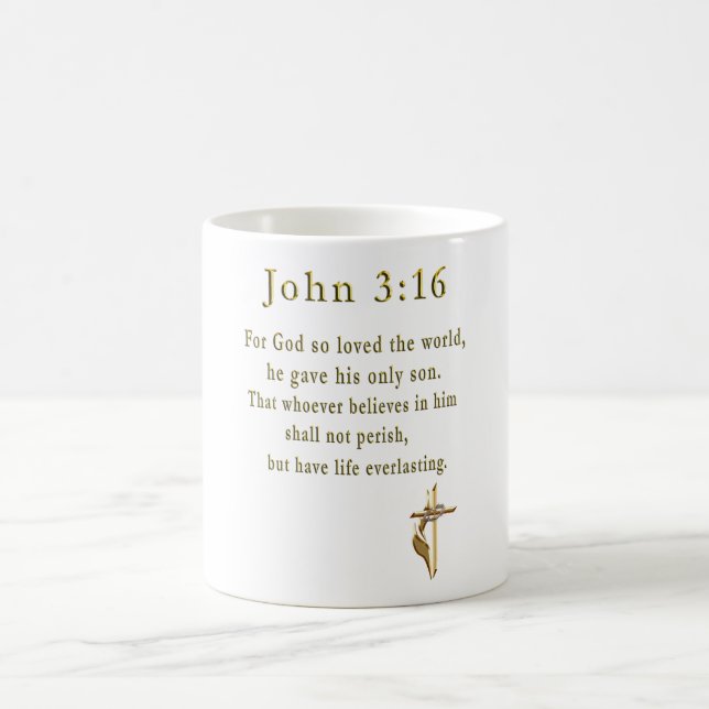 Taza De Café John 3:16 Mugs (Centro)