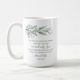 Taza De Café John 3:16 Regalo de Navidades religiosos elegantes