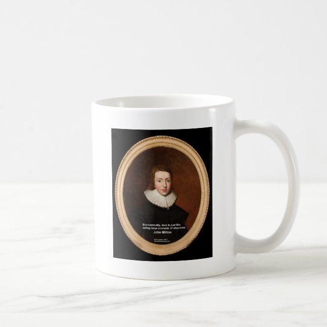 Taza De Café John Milton Love & Chocolate Cita Regalos y Tarjet (Derecha)