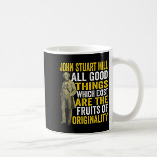 Taza De Café John Stuart Mill Philosopher Cita Filosofía Teac